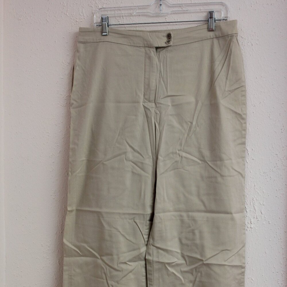#482 Chico's Tan Cream-Colored Dress Pants Size 2 (12)